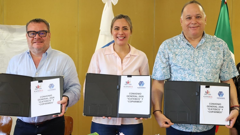 ICATEBCS y COPARMEX firman convenio en BCS