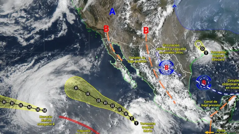 Prevén lluvias intensas en BCS